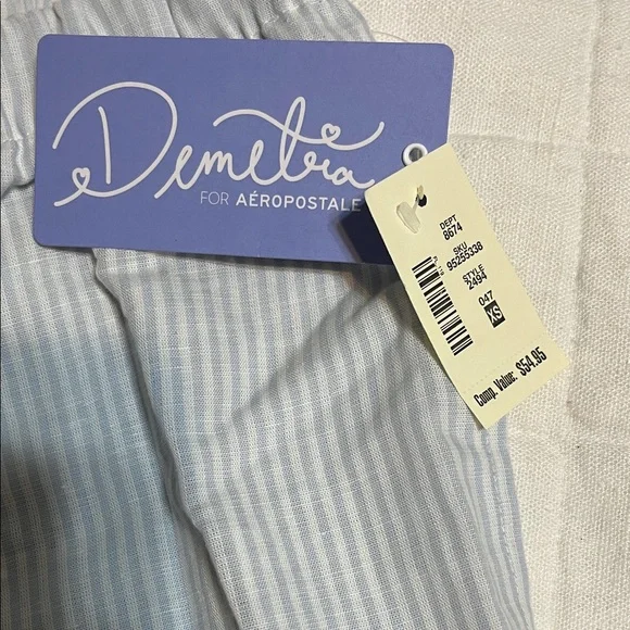 Cozy Striped Pajama Pants in Soft blue & white - Picture 3 of 5